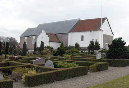 Gravsten på Taars kirkegård. Børglum herred. Hjørring amt.