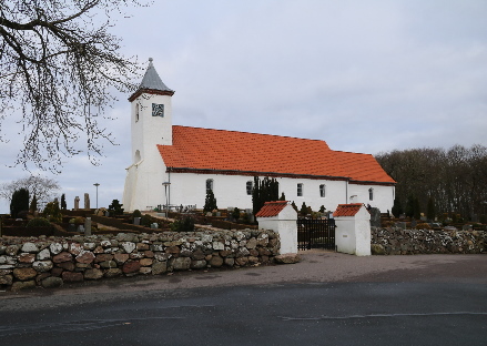 Gravsten på Thorning kirkegård. Lysgaard herred. Viborg amt.