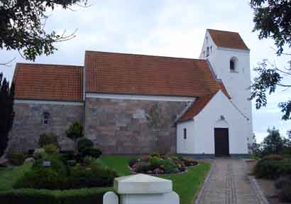 Gravsten på Torup kirkegård. Hellum herred. Aalborg amt.