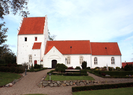 Gravsten på Udby kirkegård. Vends herred. Odense amt.