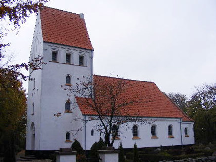 Gravsten på Urup kirkegård. Slavs herred. Ribe amt.