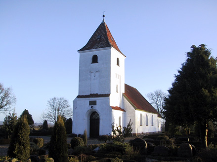 Gravsten på Vester kirkegård. Nørvang herred. Vejle amt.