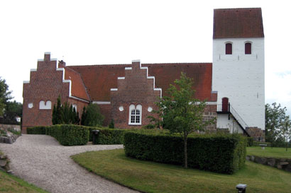 Gravsten på Visborg kirkegård. Hindsted herred. Aalborg amt.