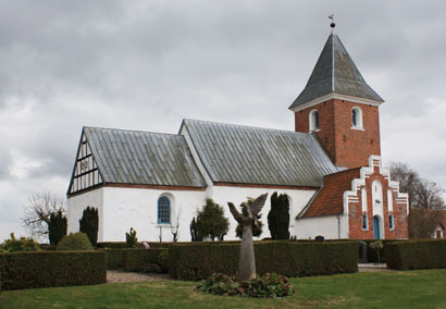 Gravsten på Viskum kirkegård. Sønderlyng herred. Viborg amt.