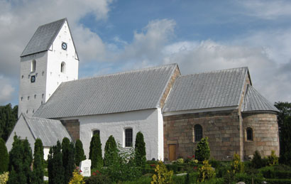 Gravsten på Ølgod kirkegård. Øster Horne herred. Ribe amt.